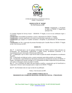 Resolução CRESS 09-2007 - cress-es