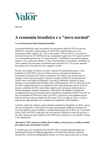 A economia brasileira e o "novo normal"