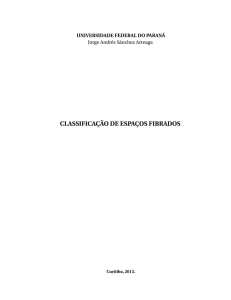 CLASSIFICAÇÃO DE ESPAÇOS FIBRADOS