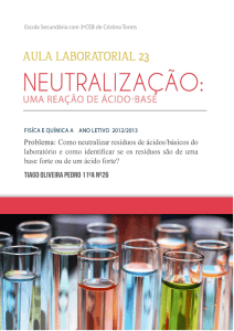 neutralização: uma reação de ácido-base