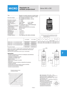 Regulador de pressão proporcional Séries SRE e CRE