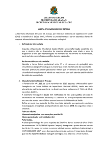 Nota Técnica Microcefalia - Prefeitura de Aracaju