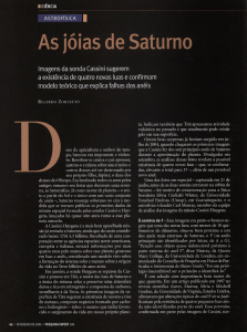 As jóias de Saturno - Revista Pesquisa Fapesp