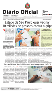 Estado de São Paulo quer vacinar 10 milhões de