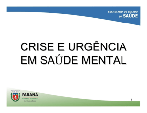 crise e urgência em saúde mental