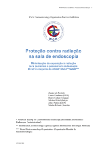 Proteção contra radiação na sala de endoscopia