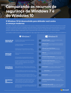 Comparando os recursos de segurança do Windows 7 e do