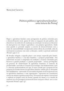 Política pública e agricultura familiar: uma leitura do Pronaf - R1