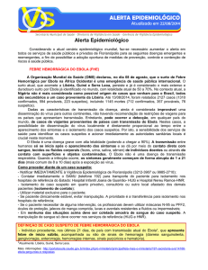 Alerta Ebola 22/agosto 2014 - Prefeitura de Florianópolis