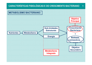 Características Fisiológicas e do Crescimento Bacteriano