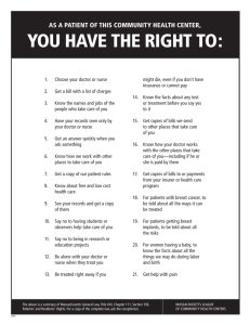 YOU HAVE THE RIGHT TO: