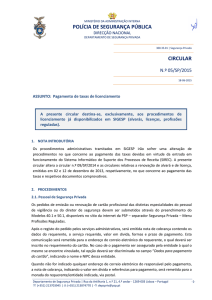 Circular n.º 5/SP/2015 - Pagamento de taxas de licenciamento