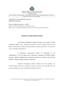 Notificação n - Ministério Público do Estado de Mato Grosso