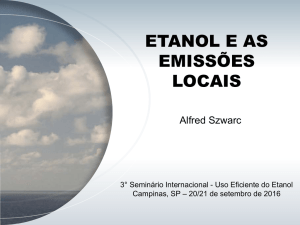 etanol e as emissões locais