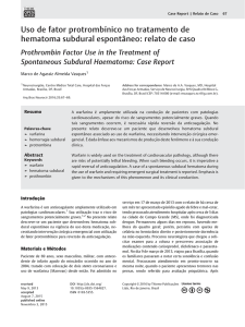 Uso de fator protrombínico no tratamento de hematoma subdural