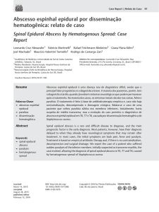 Abscesso espinhal epidural por disseminação hematogênica: relato