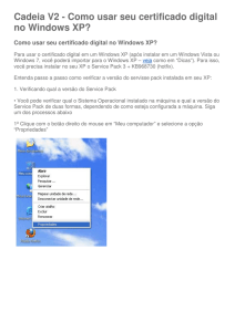 Como usar seu certificado digital no Windows XP?
