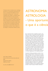 ASTRONOMIA ASTROLOGIA - Uma oportunid o que é a ciência