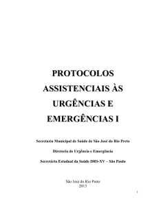 protocolos assistenciais às urgências e emergências i