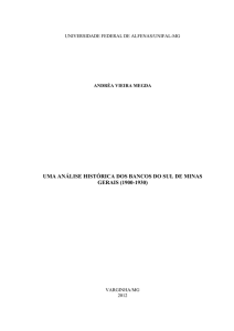 uma análise histórica dos bancos do sul de minas - Unifal-MG