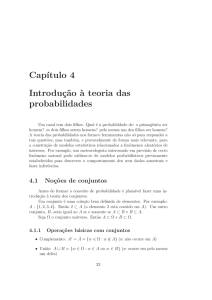Capítulo 4 Introdução à teoria das probabilidades