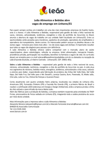 Leão Alimentos e Bebidas abre vagas de emprego em Linhares/ES