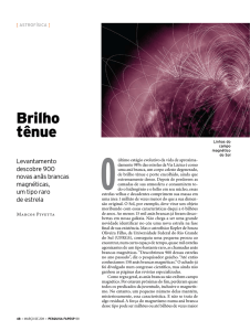 Brilho tênue - Revista Pesquisa Fapesp