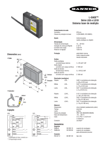 L-GAGE™ Série LG5 e LG10 Sistema laser de medição