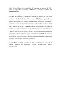 a União de Nações Sul-Americanas (UNASUL) - PUC-SP