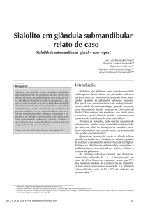Sialolito em glândula submandibular – relato de caso
