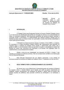 Instrução Operacional nº 34 SENARC/MDS Brasília, 23