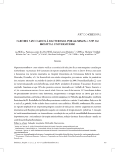 artigo original fatores associados à bacteremia por klebsiella spp