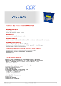 CCK 4100S - Monitor de Tensão com Ethernet