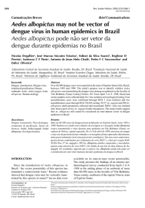 Aedes albopictus may not be vector of dengue virus in human