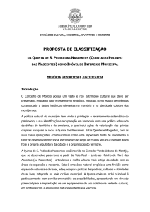 proposta de classificação - Câmara Municipal de Montijo
