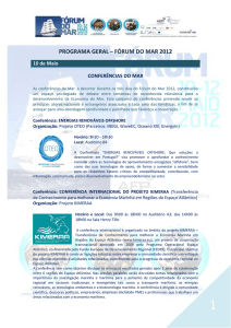 Programa geral Forúm do Mar 2012