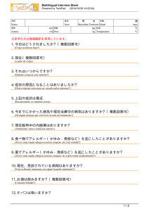 Multilingual Interview Sheet