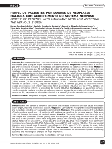 rbcs perfil de pacientes portadores de neoplasia maligna com
