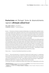Enoturismo em Portugal: forma de desenvolvimento regional