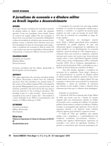 O jornalismo de economia e a ditadura militar no Brasil: impulso e