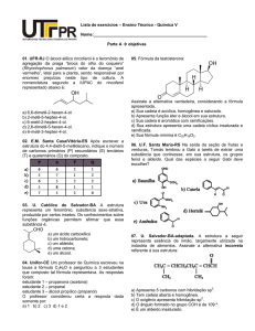Lista de exercícios – Química V – UTFPR – Prof