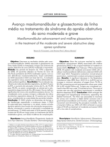Avanço maxilomandibular e glossectomia da linha
