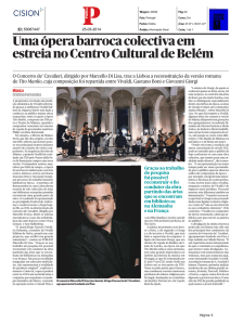 Uma ópera barroca colectiva em estreia no Centro Cultural de Belém