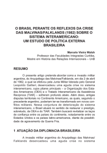 o brasil perante os reflexos da crise das malvinas/falklands (1982)