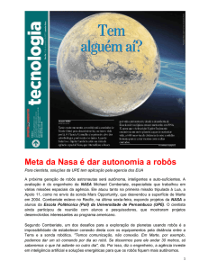 Meta da Nasa é dar autonomia a robôs
