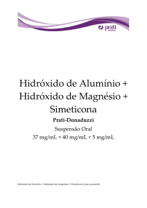 Hidróxido de Alumínio + Hidróxido de Magnésio + Simeticona