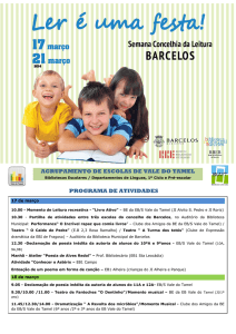 Programa de Actividades - Rede de Bibliotecas de Barcelos