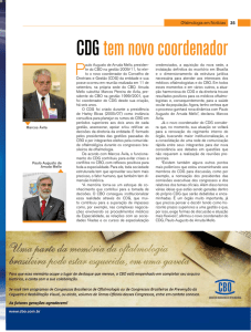 CDGtem novo coordenador - Conselho Brasileiro de Oftalmologia