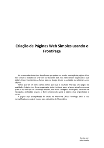 Criação de Páginas Web Simples usando o FrontPage