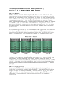Tecnologia de armazenamento Intel® (Intel® RST) RAID 0, 1, 5, 10